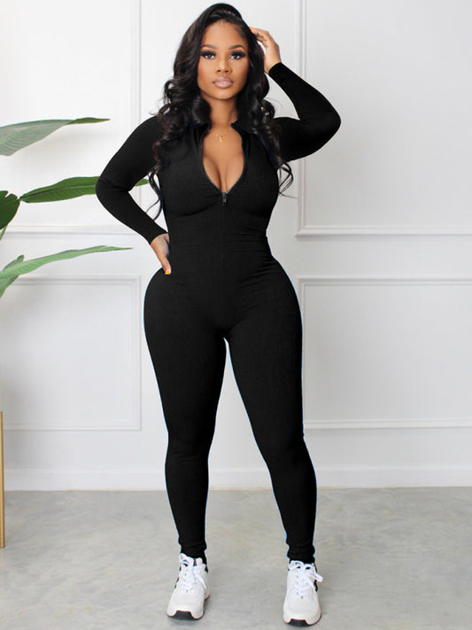Zipper fitted jumpsuit